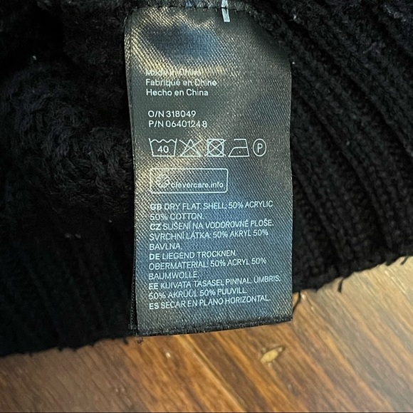 Divided Black Crop Turtleneck Sweater Size XSmall - Picture 9 of 12